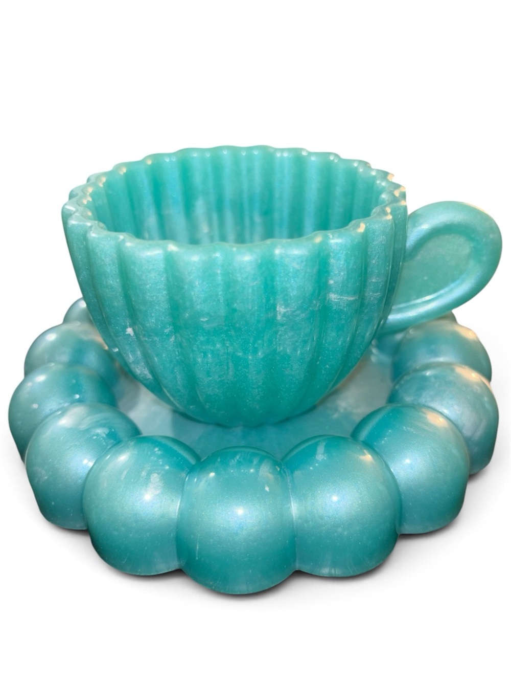 NORE’S NOVELTIES Handcrafted Espresso Cup & Coaster Set/ Trinket Holder - Picture 3 of 9